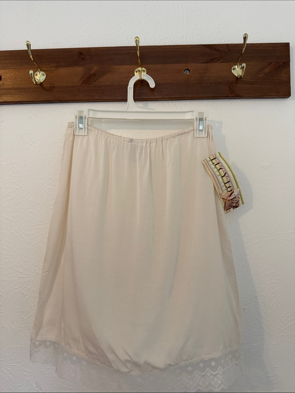 Lucy Love Cream Lace-Trim Underskirt
